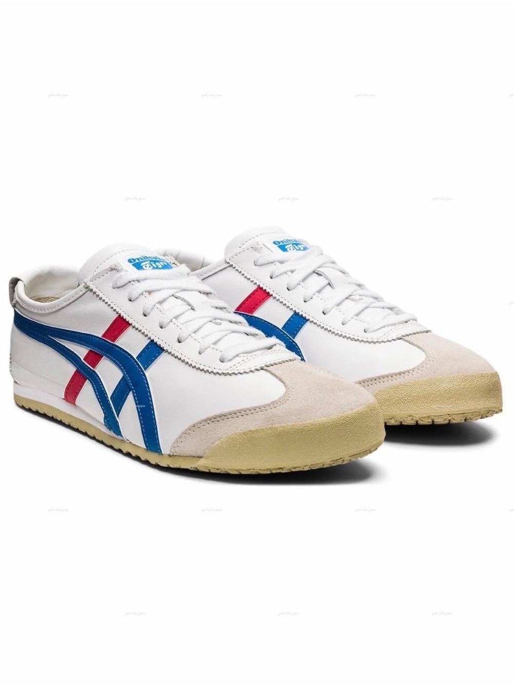 Onitsuka Tiger MEXICO 66 1183C102 100 WHITE BLUE womens US8.5/mens US7 - Picture 1 of 8
